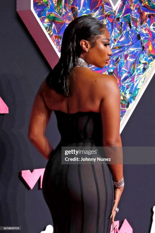 NEWARK, NEW JERSEY - SEPTEMBER 12: Megan Thee Stallion attends the 2023 Video Music Awards at Pruden