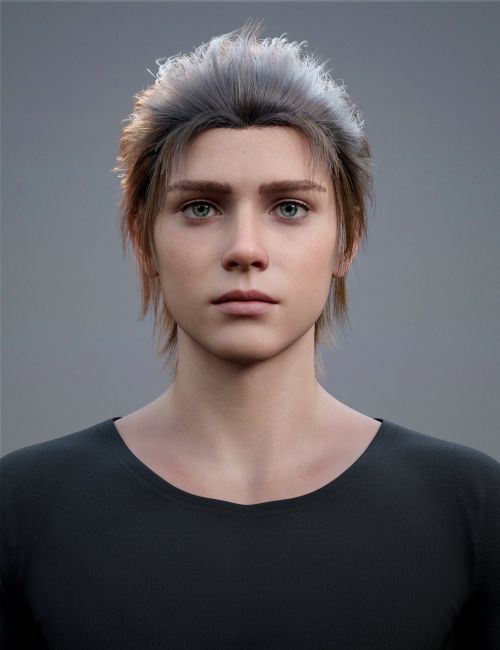 dforce bs wolf tail short hair for genesf3e0a12472481e7a