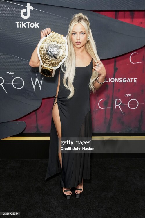 Liv Morgan at the premiere of "The Crow" held at The Village East by Angelika on August 20, 2024 in 