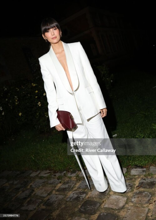 Nina Dobrev at Victoria Beckham Paris Fashion Week RTW Spring 2025 - Arrivals on September 27, 2024 