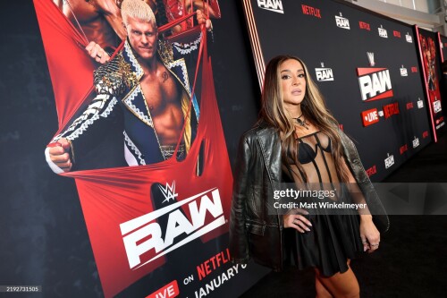 INGLEWOOD, CALIFORNIA - JANUARY 06: Dakota Kai attends Netflix's Debut of WWE Monday Night Raw at In