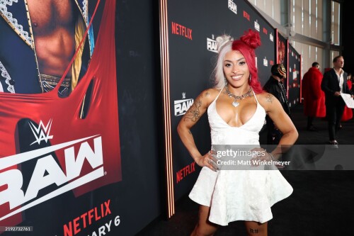 INGLEWOOD, CALIFORNIA - JANUARY 06: Zelina Vega attends Netflix's Debut of WWE Monday Night Raw at I