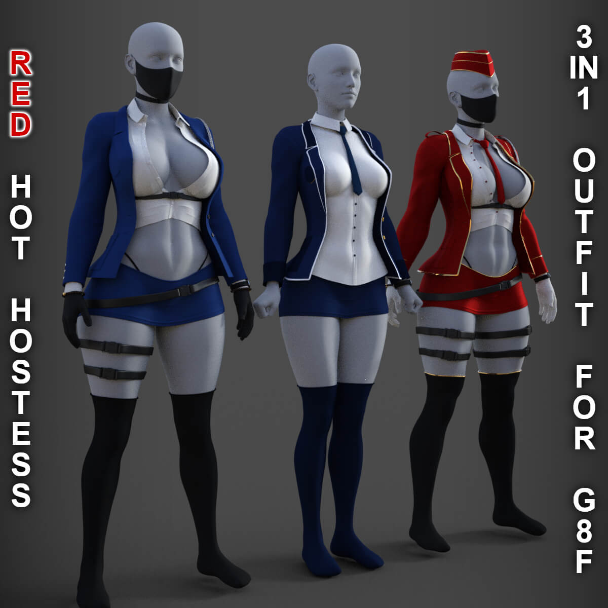 red hot hostess outfit for genesis 8 female 01f0fb4c817327c3f6