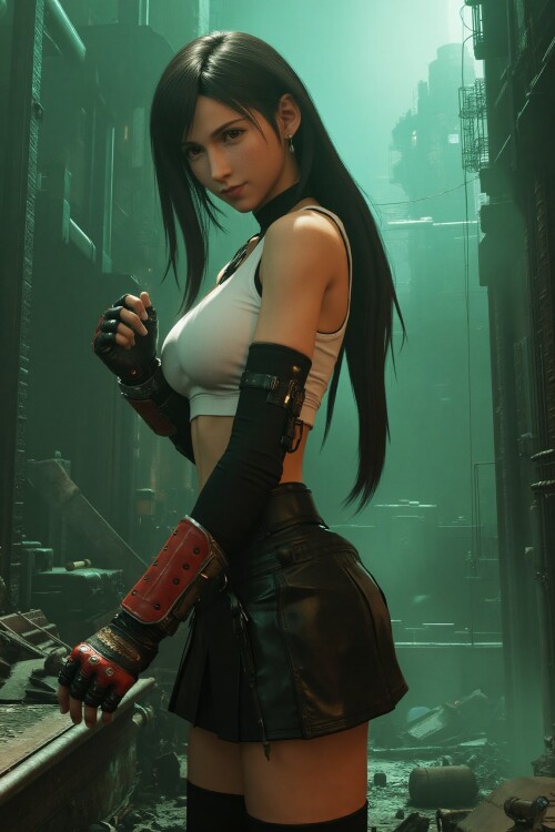 tifa in gloomy midgar by lifestreamai dixqm51